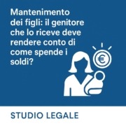 mantenimento dei figli serve rendiconto