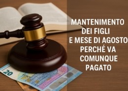 mantenimento dei figli mese di agosto