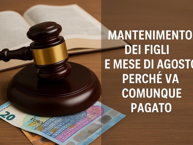 Mantenimento dei figli e mese di agosto: perché va comunque pagato