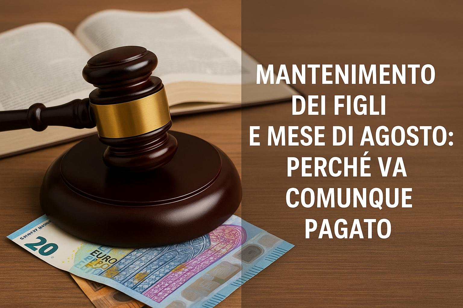 mantenimento dei figli mese di agosto